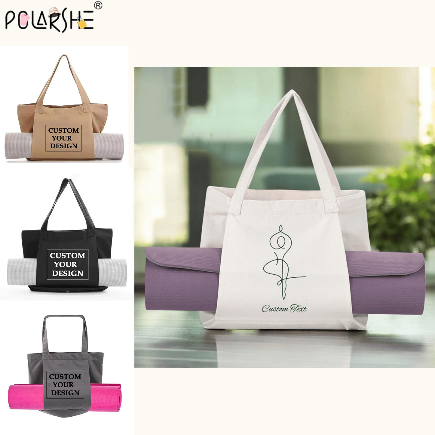Pilates Yoga Kit - Custom Yoga Mat Tote Bag Personalized