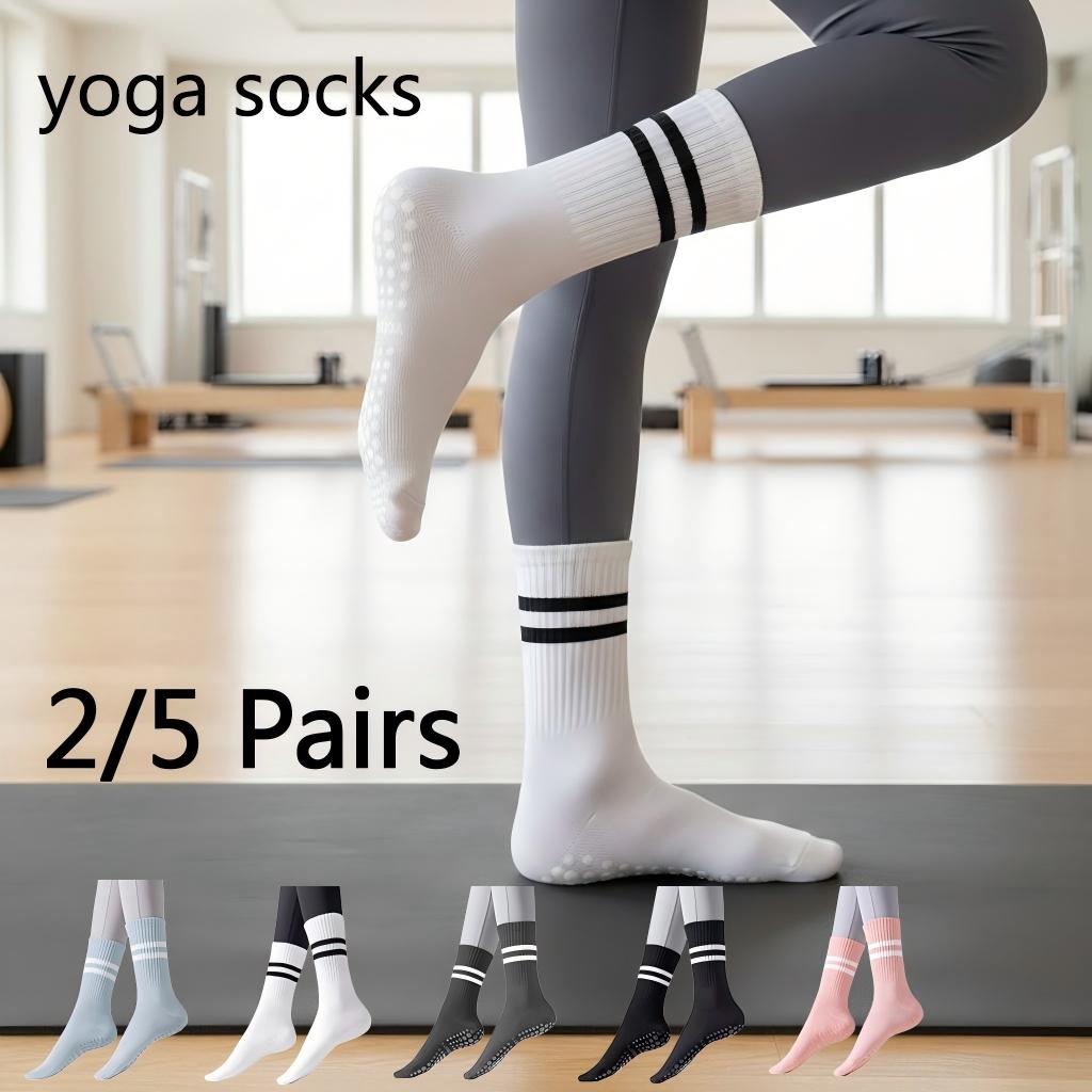 Pilates Yoga Kit - Women Non Slip Yoga Socks, Grippy