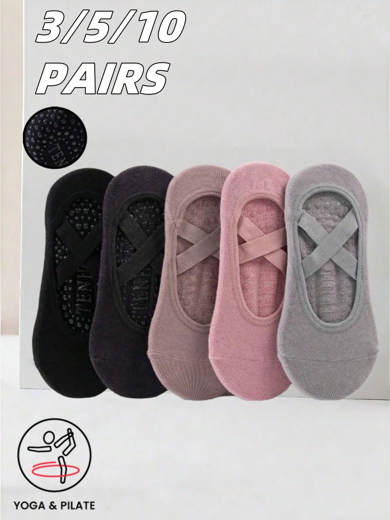 Pilates & Yoga Wohlfühlen Forchheim - Anti-slip silicone sole yoga socks with
