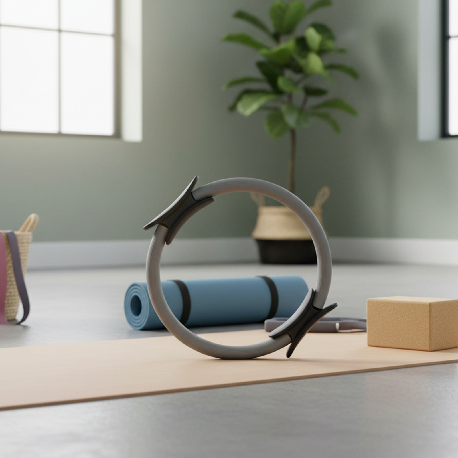 Pilates Yoga Ring Exercises - Pilates Ring Fitness Ring with Non