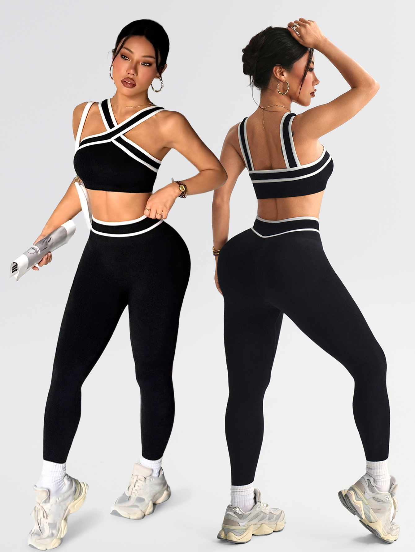 Pilates Yoga Set - 2 pcs Women Seamless Yoga Sets