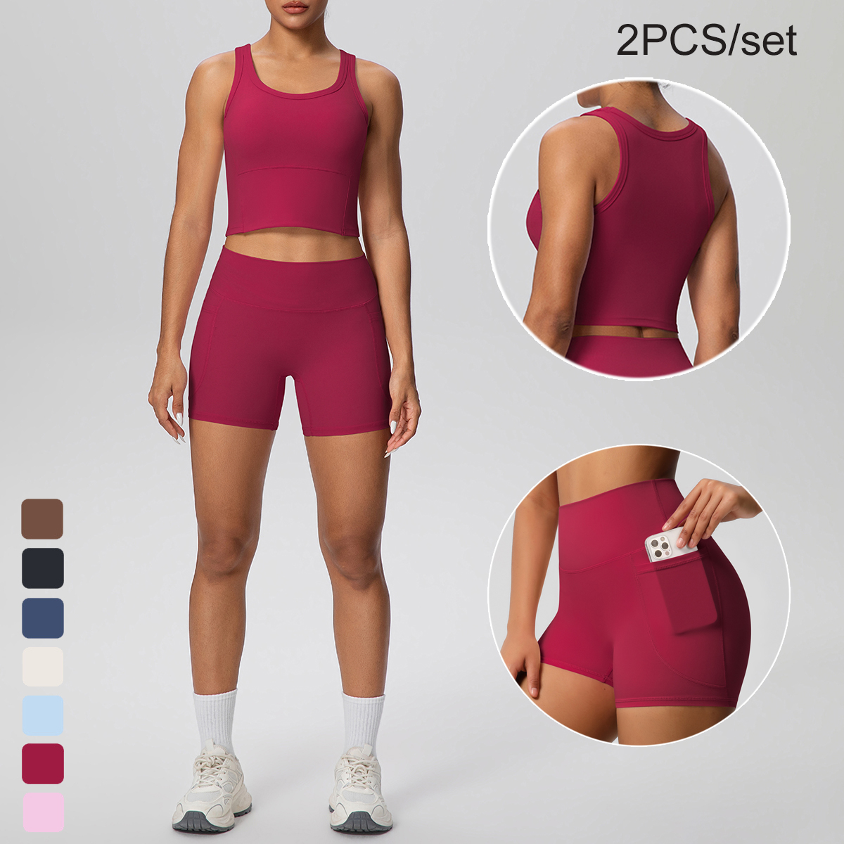 Pilates Yoga Set - 2PCS Women Summer Fitness Sports Yoga