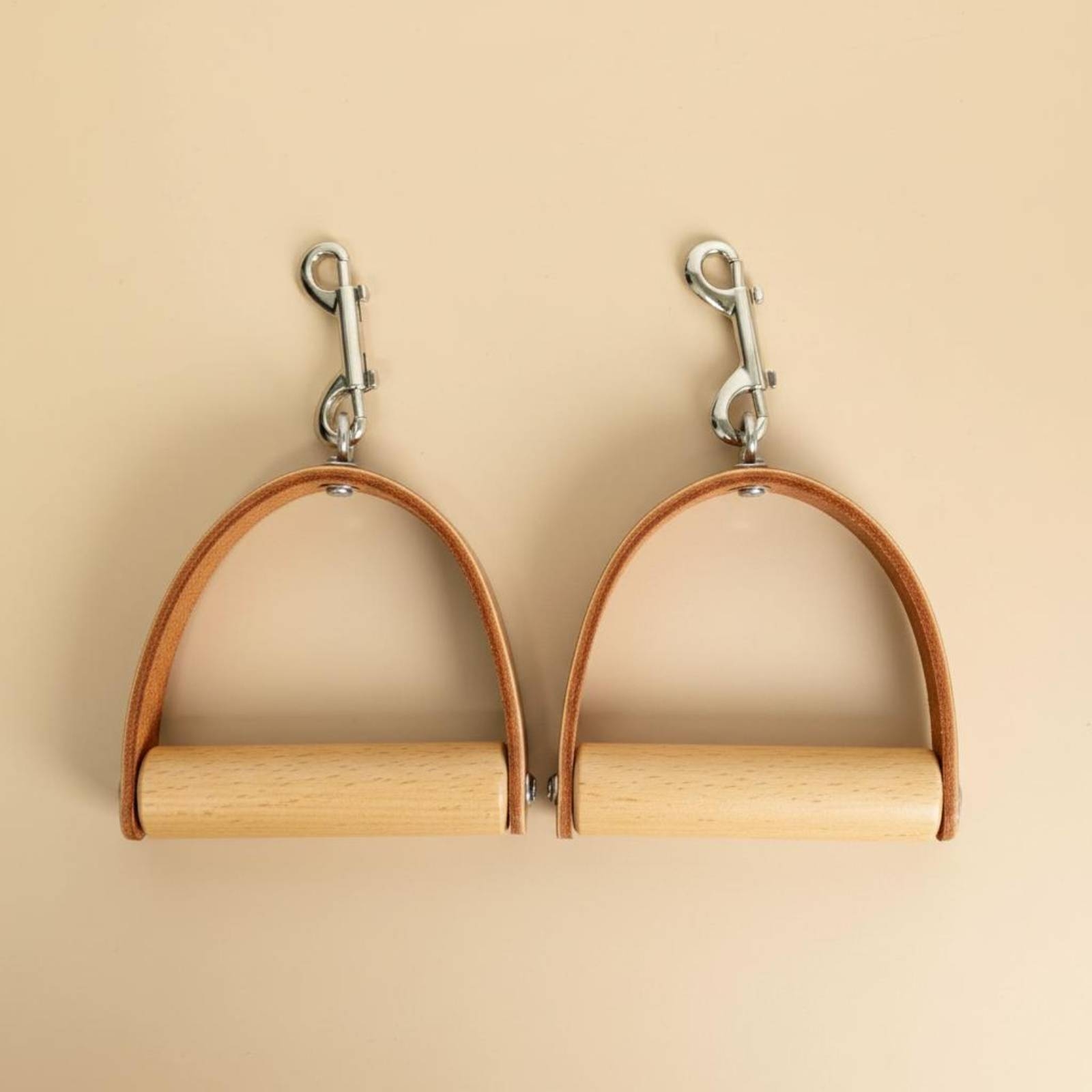 2 Pieces Leather Wood Handles  – Pilates & Yoga Wohlfühlen Forchheim recenzja i cena