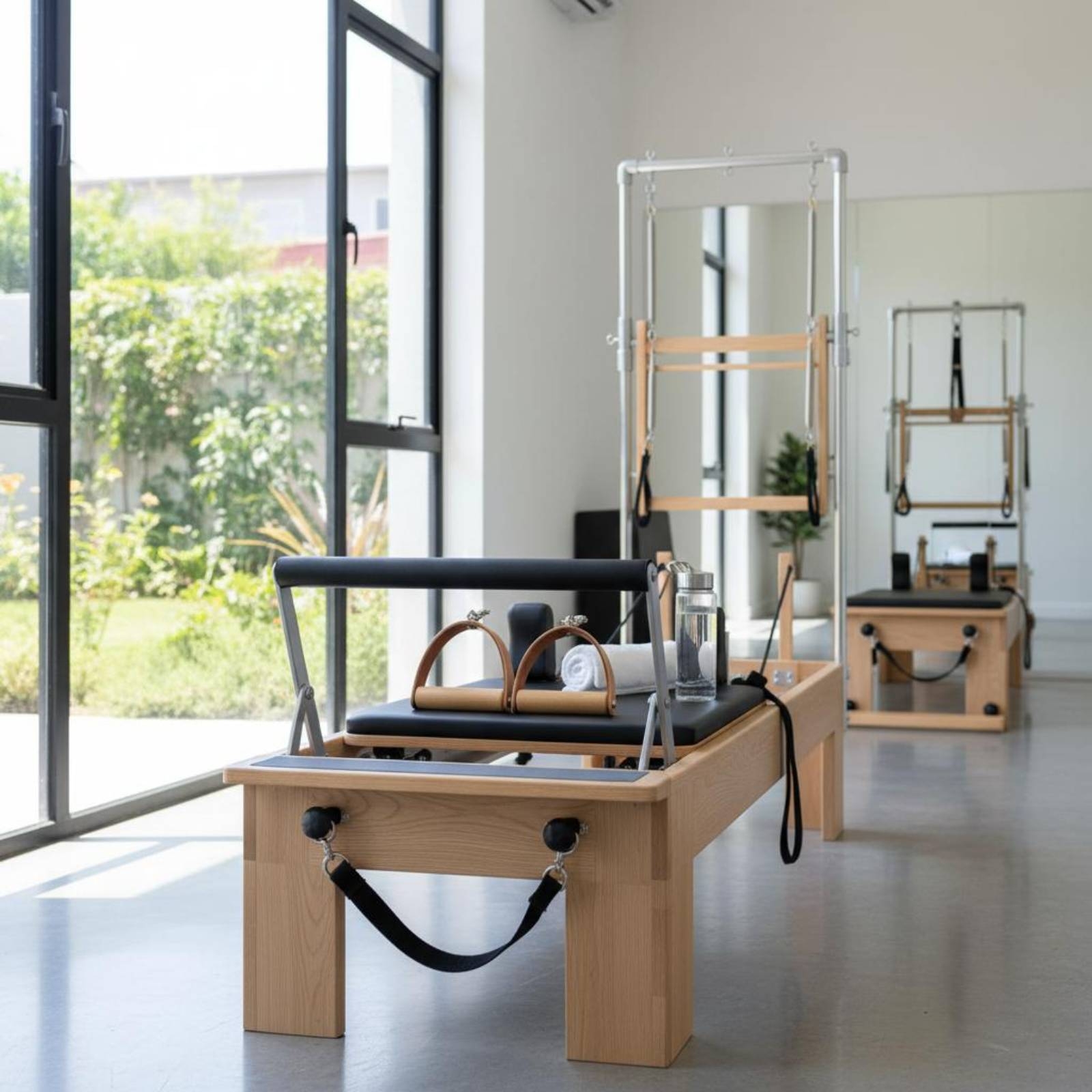 2 Pieces Leather Wood Handles  – Pilates & Yoga Wohlfühlen Forchheim recenzja i cena