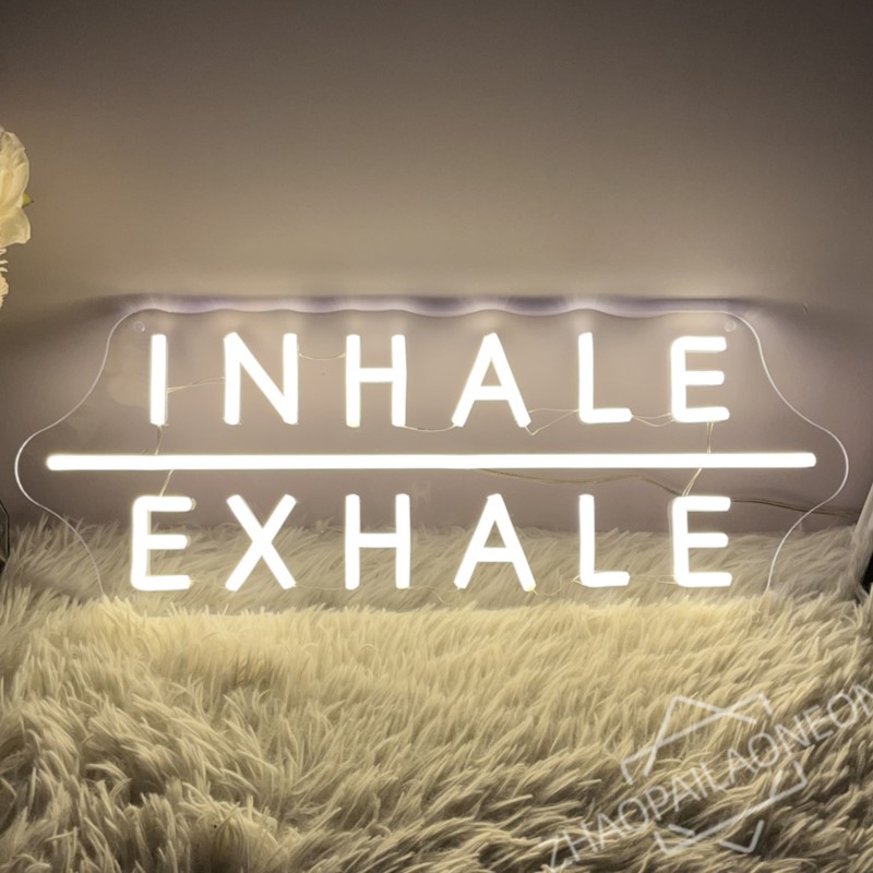 Inhale and Exhale Neon Sign Li – Pilates Yoga House recenzja i cena