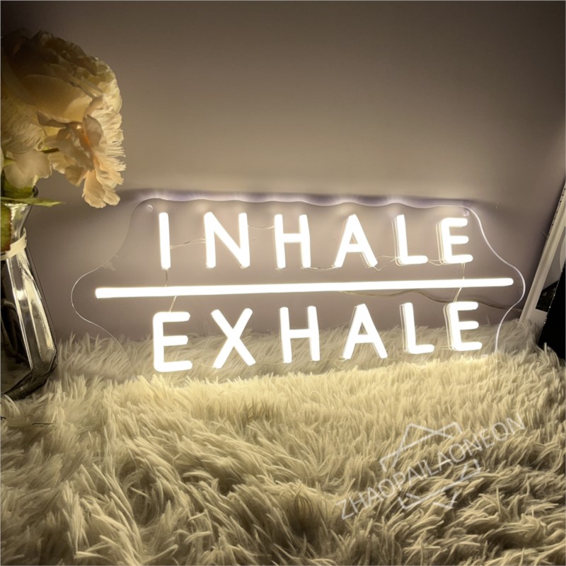 Inhale and Exhale Neon Sign Li – Pilates Yoga House recenzja i cena