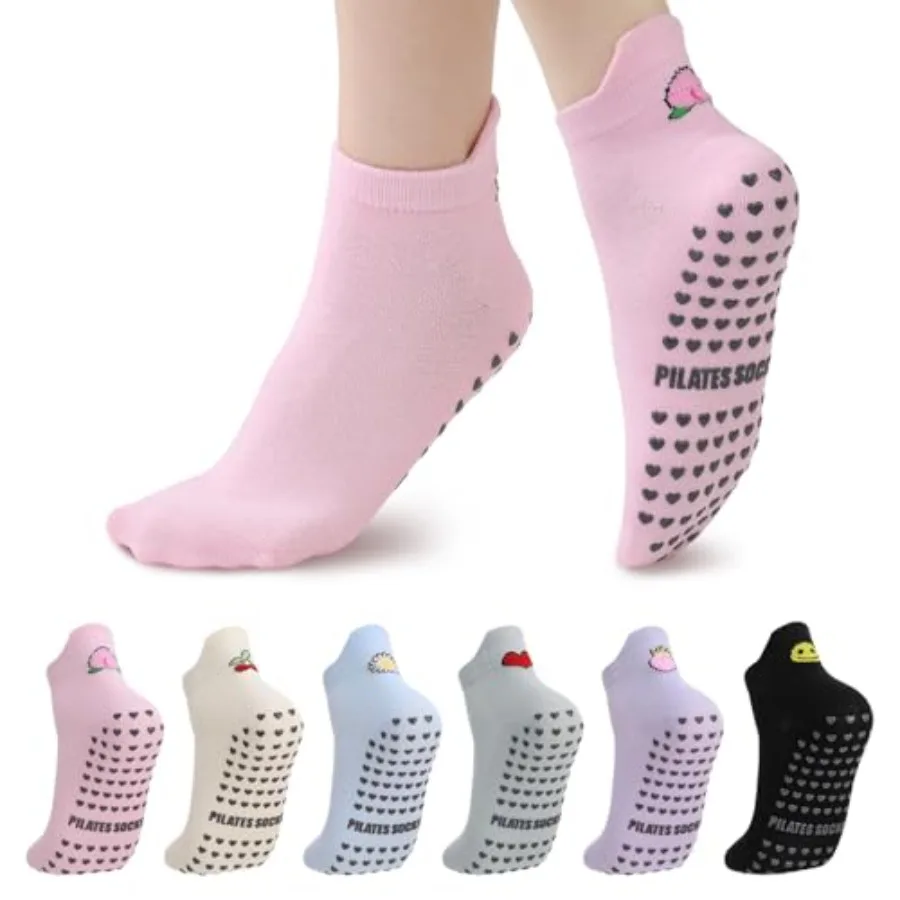 6 Pairs Pilates Socks with Gri – Pilates Yoga Bar recenzja i cena