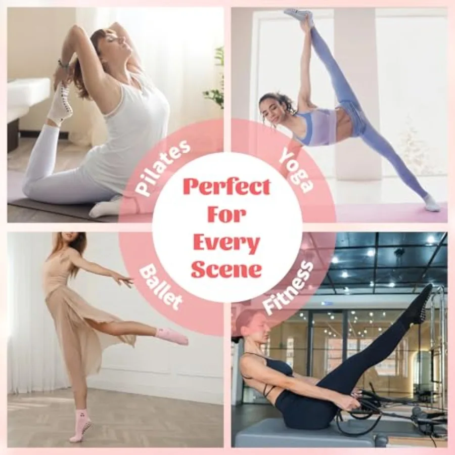 6 Pairs Pilates Socks with Gri – Pilates Yoga Bar recenzja i cena
