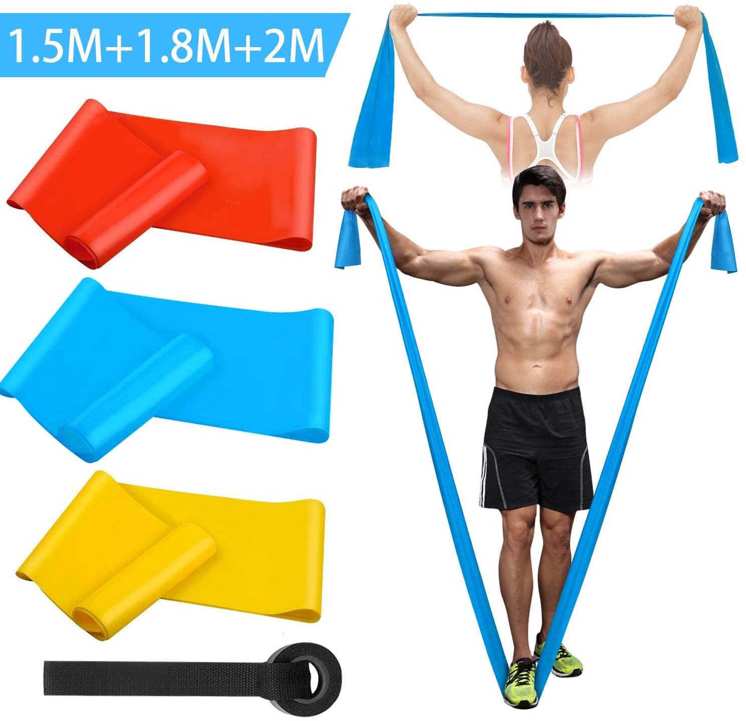 Elastic Fitness Bands 3Pcs Res – Pilates Yoga Bar recenzja i cena
