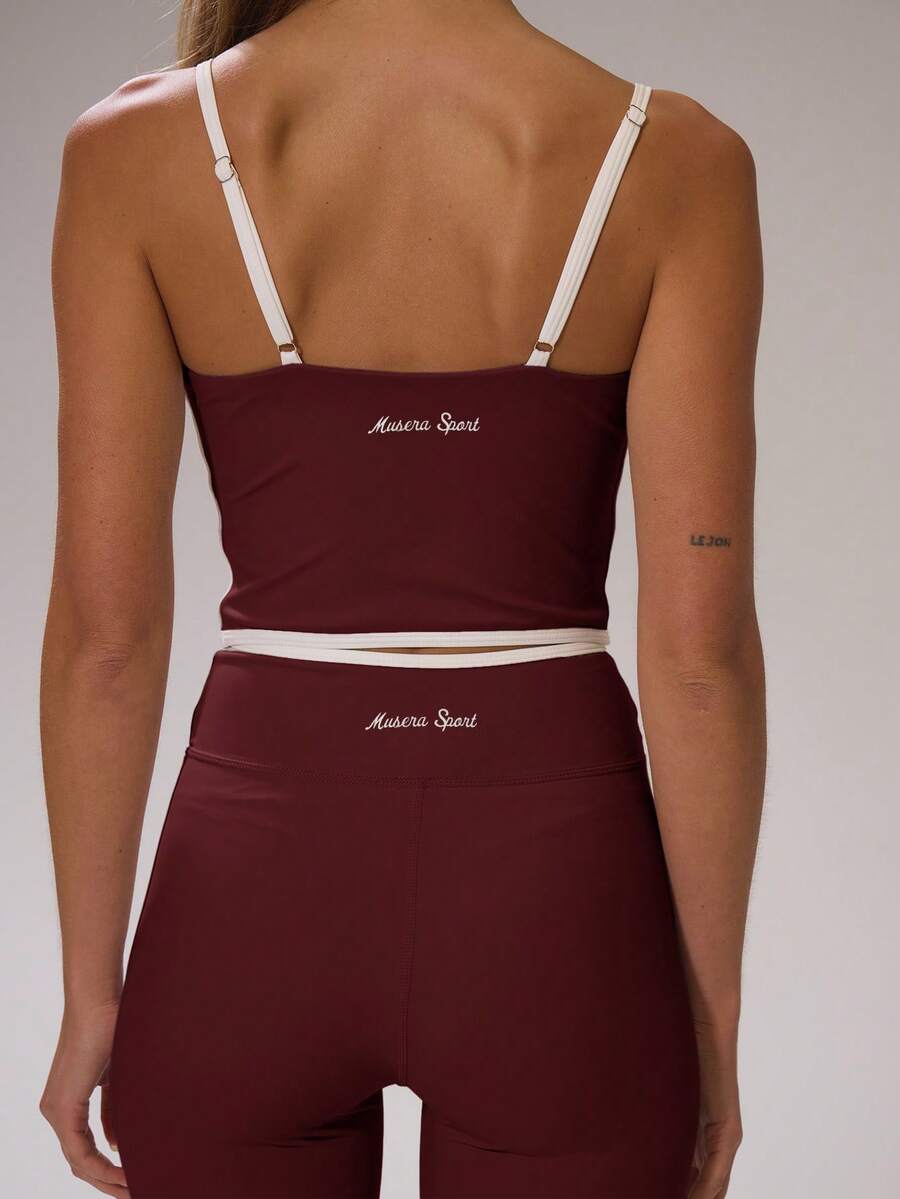 Contrast Piping Fitted Crop To – Pilates Yoga Set recenzja i cena