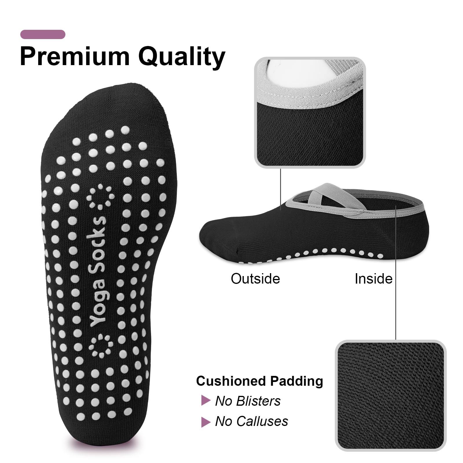 4-pack women's Pilates socks,  – Pilates Yoga Kit recenzja i cena