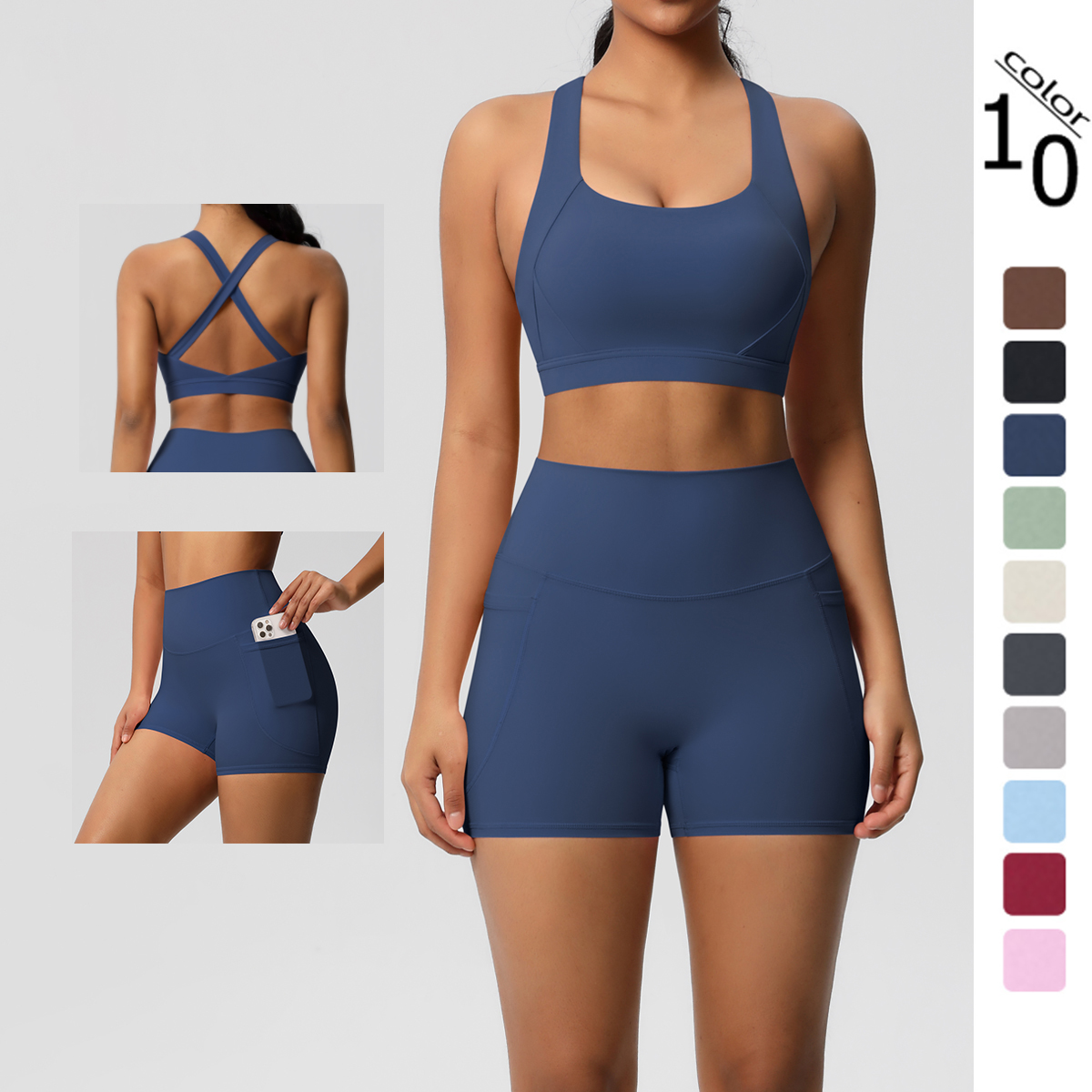 2PCS Sportswear With Pocketed  – Pilates Yoga Set recenzja i cena